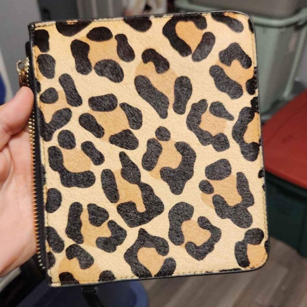 dune london cowhide wristlet or clutch